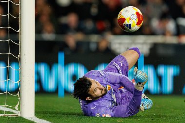 Çalınan Dimitrievski, Copa Del Rey 'in Valencia CF ve Athletic Club (Maciej Rogowski / Ball Raw Images) takımları arasındaki çeyrek final maçında tasarruf penaltısı gördü.)