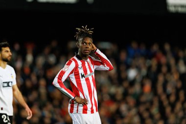 Nicolas Nico Williams, Copa Del Rey çeyrek final maçında Valencia CF ve Athletic Club (Maciej Rogowski / Ball Raw Images) takımları arasında görüldü.)