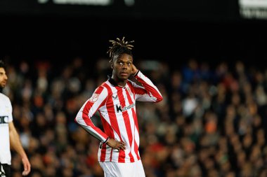 Nicolas Nico Williams, Copa Del Rey çeyrek final maçında Valencia CF ve Athletic Club (Maciej Rogowski / Ball Raw Images) takımları arasında görüldü.)