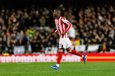 Nicolas Nico Williams, Copa Del Rey çeyrek final maçında Valencia CF ve Athletic Club (Maciej Rogowski / Ball Raw Images) takımları arasında görüldü.)