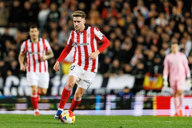 Robert Navarro, Copa Del Rey çeyrek final maçında Valencia CF ve Athletic Club (Maciej Rogowski / Ball Raw Images) takımları arasında görüldü.)