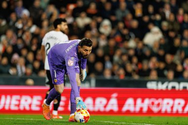 Valencia CF ve Athletic Club (Maciej Rogowski / Ball Raw Images) takımları arasında oynanan Copa Del Rey çeyrek final maçında Dimitrievski 'yi çaldı.)