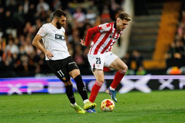 Luis Rioja ve Robert Navarro, Copa Del Rey çeyrek final maçında Valencia CF ve Athletic Club (Maciej Rogowski / Ball Raw Images) takımları arasında görüldü.)