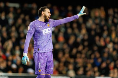 Valencia CF ve Athletic Club (Maciej Rogowski / Ball Raw Images) takımları arasında oynanan Copa Del Rey çeyrek final maçında Dimitrievski 'yi çaldı.)