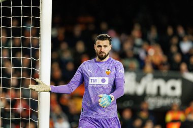 Valencia CF ve Athletic Club (Maciej Rogowski / Ball Raw Images) takımları arasında oynanan Copa Del Rey çeyrek final maçında Dimitrievski 'yi çaldı.)