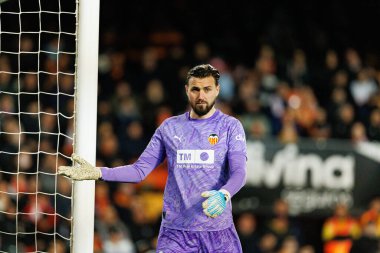 Valencia CF ve Athletic Club (Maciej Rogowski / Ball Raw Images) takımları arasında oynanan Copa Del Rey çeyrek final maçında Dimitrievski 'yi çaldı.)