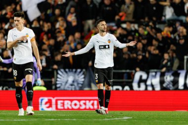 Jose Copete, Valencia CF ve Athletic Club (Maciej Rogowski / Ball Raw Images) takımları arasında oynanan Copa Del Rey çeyrek final maçında görüldü.)