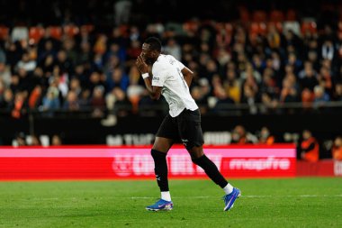 Umar Sadiq, Copa Del Rey çeyrek final maçında Valencia CF ve Athletic Club (Maciej Rogowski / Ball Raw Images) takımları arasında görüldü.)