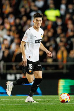 Pepelu, Valencia CF ve Athletic Club (Maciej Rogowski / Ball Raw Images) takımları arasında oynanan Copa Del Rey çeyrek final maçında görüldü.)