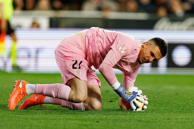 Alex Padilla, Copa Del Rey çeyrek final maçında Valencia CF ve Athletic Club (Maciej Rogowski / Ball Raw Images) takımları arasında görüldü.)