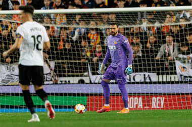 Valencia CF ve Athletic Club (Maciej Rogowski / Ball Raw Images) takımları arasında oynanan Copa Del Rey çeyrek final maçında Dimitrievski 'yi çaldı.)