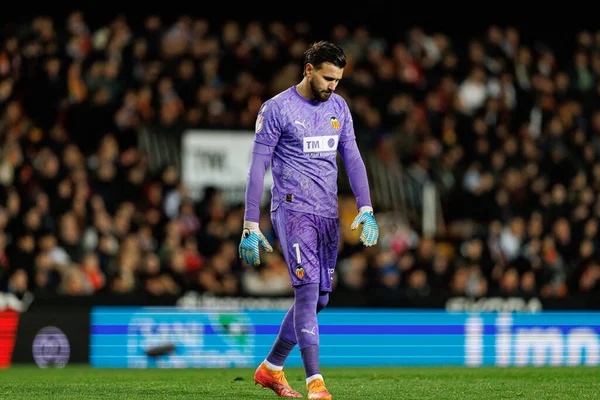 Valencia CF ve Athletic Club (Maciej Rogowski / Ball Raw Images) takımları arasında oynanan Copa Del Rey çeyrek final maçında Dimitrievski 'yi çaldı.)
