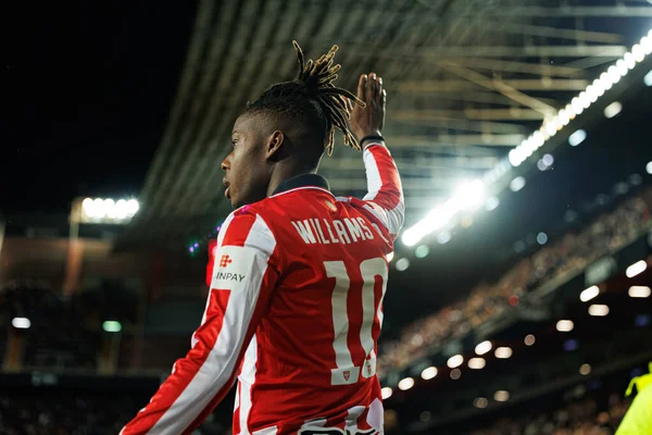 Nicolas Nico Williams, Copa Del Rey çeyrek final maçında Valencia CF ve Athletic Club (Maciej Rogowski / Ball Raw Images) takımları arasında görüldü.)
