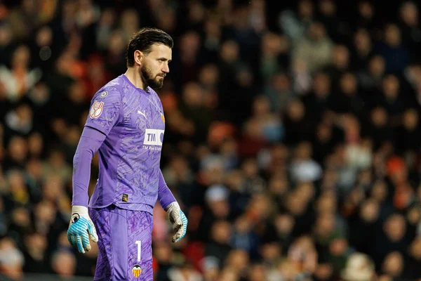 Valencia CF ve Athletic Club (Maciej Rogowski / Ball Raw Images) takımları arasında oynanan Copa Del Rey çeyrek final maçında Dimitrievski 'yi çaldı.)