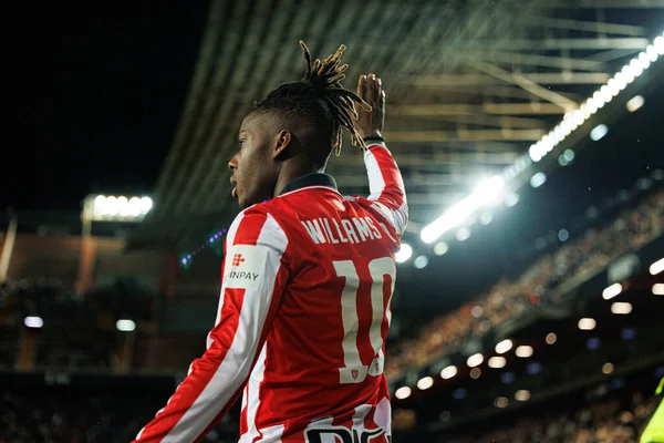 Nicolas Nico Williams, Copa Del Rey çeyrek final maçında Valencia CF ve Athletic Club (Maciej Rogowski / Ball Raw Images) takımları arasında görüldü.)