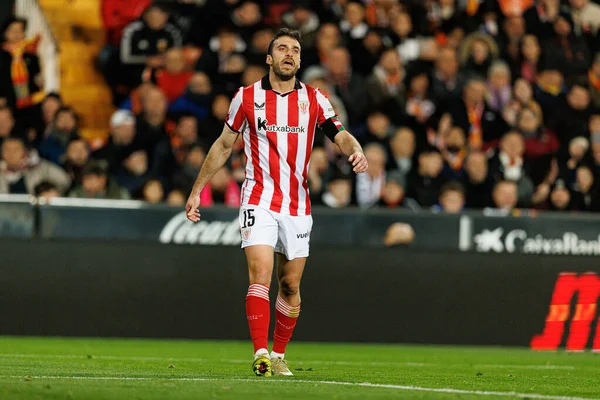 Inigo Lekue, Valencia CF ve Athletic Club (Maciej Rogowski / Ball Raw Images) takımları arasındaki Copa Del Rey çeyrek final maçında görüldü.)
