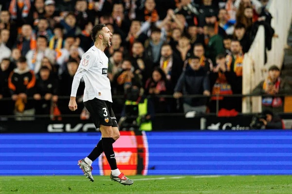 Jose Copete, Valencia CF ve Athletic Club (Maciej Rogowski / Ball Raw Images) takımları arasında oynanan Copa Del Rey çeyrek final maçında görüldü.)