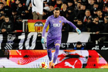 Valencia CF ve Athletic Club (Maciej Rogowski / Ball Raw Images) takımları arasında oynanan Copa Del Rey çeyrek final maçında Dimitrievski 'yi çaldı.)