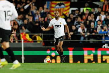 Dimitri Foulquier, Copa Del Rey çeyrek final maçında Valencia CF ve Athletic Club (Maciej Rogowski / Ball Raw Images) takımları arasında görüldü.)