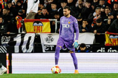 Valencia CF ve Athletic Club (Maciej Rogowski / Ball Raw Images) takımları arasında oynanan Copa Del Rey çeyrek final maçında Dimitrievski 'yi çaldı.)