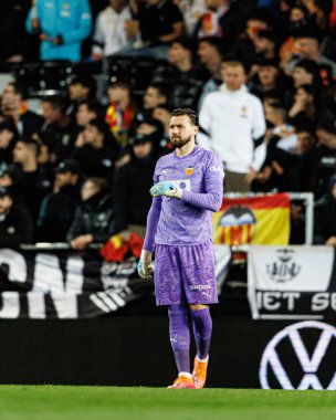 Valencia CF ve Athletic Club (Maciej Rogowski / Ball Raw Images) takımları arasında oynanan Copa Del Rey çeyrek final maçında Dimitrievski 'yi çaldı.)