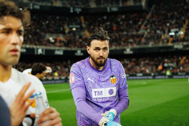 Valencia CF ve Athletic Club (Maciej Rogowski / Ball Raw Images) takımları arasında oynanan Copa Del Rey çeyrek final maçında Dimitrievski 'yi çaldı.)