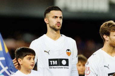Jose Copete, Valencia CF ve Athletic Club (Maciej Rogowski / Ball Raw Images) takımları arasında oynanan Copa Del Rey çeyrek final maçında görüldü.)