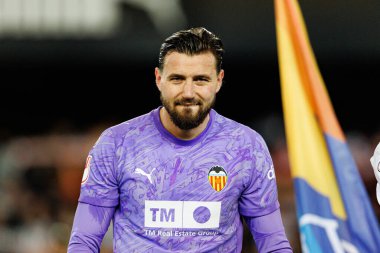 Valencia CF ve Athletic Club (Maciej Rogowski / Ball Raw Images) takımları arasında oynanan Copa Del Rey çeyrek final maçında Dimitrievski 'yi çaldı.)