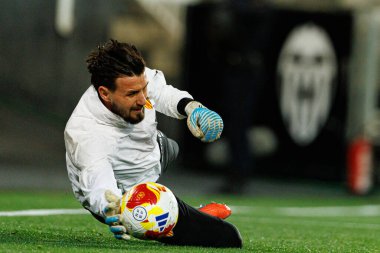 Valencia CF ve Athletic Club (Maciej Rogowski / Ball Raw Images) takımları arasında oynanan Copa Del Rey çeyrek final maçında Dimitrievski 'yi çaldı.)