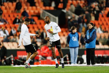 Dimitri Foulquier, Copa Del Rey çeyrek final maçında Valencia CF ve Athletic Club (Maciej Rogowski / Ball Raw Images) takımları arasında görüldü.)
