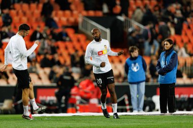 Dimitri Foulquier, Copa Del Rey çeyrek final maçında Valencia CF ve Athletic Club (Maciej Rogowski / Ball Raw Images) takımları arasında görüldü.)
