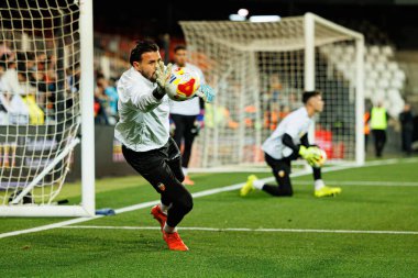 Valencia CF ve Athletic Club (Maciej Rogowski / Ball Raw Images) takımları arasında oynanan Copa Del Rey çeyrek final maçında Dimitrievski 'yi çaldı.)