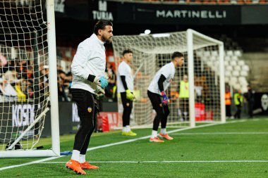 Valencia CF ve Athletic Club (Maciej Rogowski / Ball Raw Images) takımları arasında oynanan Copa Del Rey çeyrek final maçında Dimitrievski 'yi çaldı.)