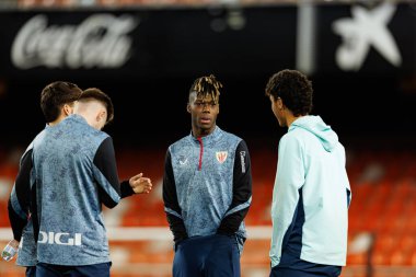 Nicolas Nico Williams, Copa Del Rey çeyrek final maçında Valencia CF ve Athletic Club (Maciej Rogowski / Ball Raw Images) takımları arasında görüldü.)