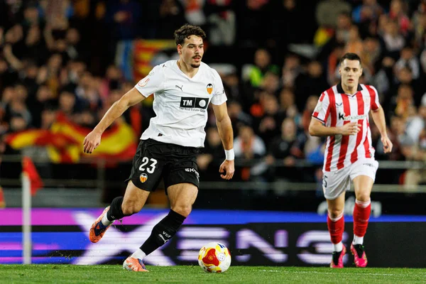 Filip Ugriniç, Valencia CF ve Athletic Club (Maciej Rogowski / Ball Raw Images) takımları arasında oynanan Copa Del Rey çeyrek final maçında görüldü)