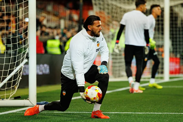 Valencia CF ve Athletic Club (Maciej Rogowski / Ball Raw Images) takımları arasında oynanan Copa Del Rey çeyrek final maçında Dimitrievski 'yi çaldı.)