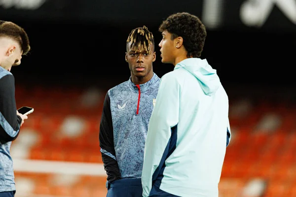 Nicolas Nico Williams, Copa Del Rey çeyrek final maçında Valencia CF ve Athletic Club (Maciej Rogowski / Ball Raw Images) takımları arasında görüldü.)