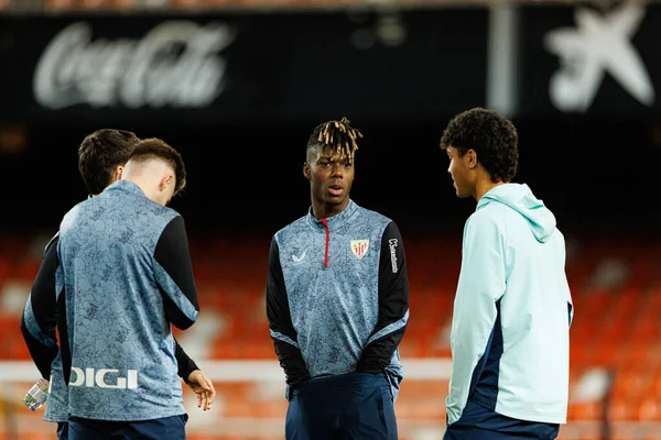 Nicolas Nico Williams, Copa Del Rey çeyrek final maçında Valencia CF ve Athletic Club (Maciej Rogowski / Ball Raw Images) takımları arasında görüldü.)