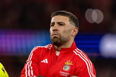 Nicolas Otamendi, Şampiyonlar Ligi maçında SL Benfica ve Real Madrid CF (Maciej Rogowski / Ball Raw Images) arasında görüldü.)
