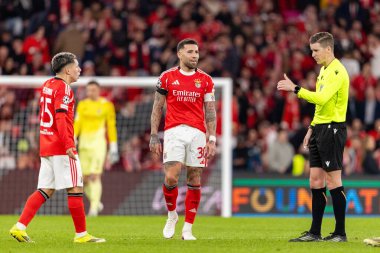 Nicolas Otamendi ve Francois Letexier, Şampiyonlar Ligi maçında SL Benfica ve Real Madrid CF (Maciej Rogowski / Ball Raw Images)