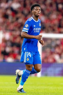 Aurelien Tchouameni seen during Champions League play off game between SL Benfica and Real Madrid CF  (Maciej Rogowski/Ball Raw Images)
