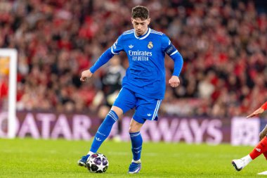 Federico Valverde Şampiyonlar Ligi maçında SL Benfica ve Real Madrid CF (Maciej Rogowski / Ball Raw Images)