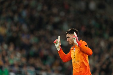 Juan Musso, Real Betis Balompie ve Atletico de Madrid (Maciej Rogowski / Ball Raw Images) takımları arasındaki çeyrek final maçında görüldü.)