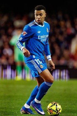 Valencia CF ve Real Madrid CF (Maciej Rogowski / Ball Raw Images) takımları arasında LaLiga EA Sports maçında Kylian Mbappe görüldü)