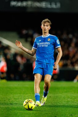 Dekan Huijsen, LaLiga EA Sports maçında Valencia CF ve Real Madrid CF (Maciej Rogowski / Ball Raw Images) takımları arasında görüldü.)