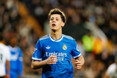 Arda Güler, Valencia CF ve Real Madrid CF (Maciej Rogowski / Ball Raw Images) takımları arasında LaLiga EA Sports maçında görüldü.)