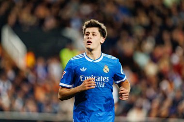 Arda Güler, Valencia CF ve Real Madrid CF (Maciej Rogowski / Ball Raw Images) takımları arasında LaLiga EA Sports maçında görüldü.)