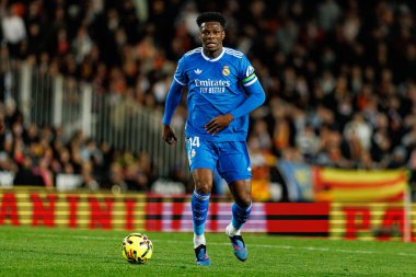 Aurelien Tchouameni  seen during LaLiga EA Sports game between teams of Valencia CF and Real Madrid CF (Maciej Rogowski/Ball Raw Images)