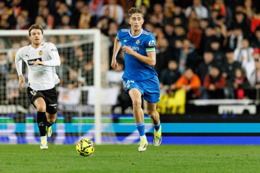 Lucas Beltran ve Dean Huijsen, LaLiga EA Sports maçında Valencia CF ve Real Madrid CF (Maciej Rogowski / Ball Raw Images) takımları arasında görüldü.)