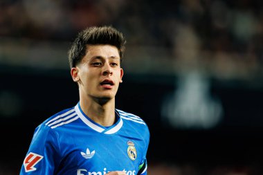 Arda Güler, Valencia CF ve Real Madrid CF (Maciej Rogowski / Ball Raw Images) takımları arasında LaLiga EA Sports maçında görüldü.)